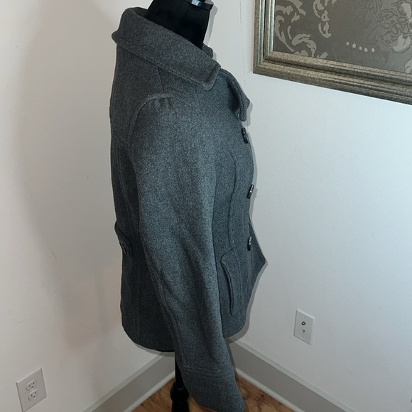 Aeropostale eighty-seven wool blend double breasted gray coat Sz M - Picture 3 of 7